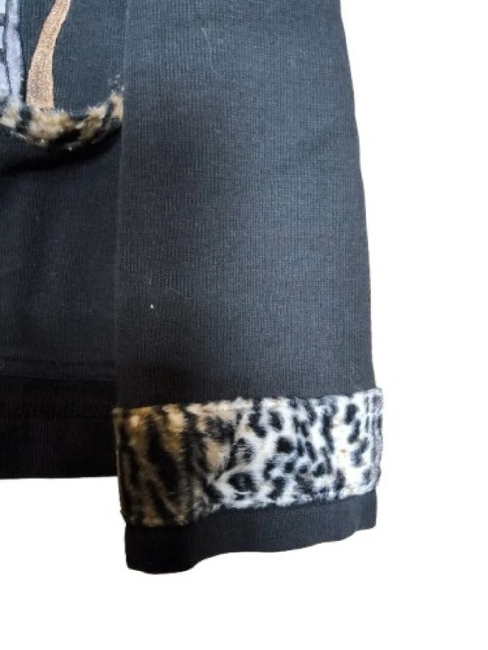 Onque Casuals Y2K Giraffe Zebra Safari Cardigan Jacket Black M